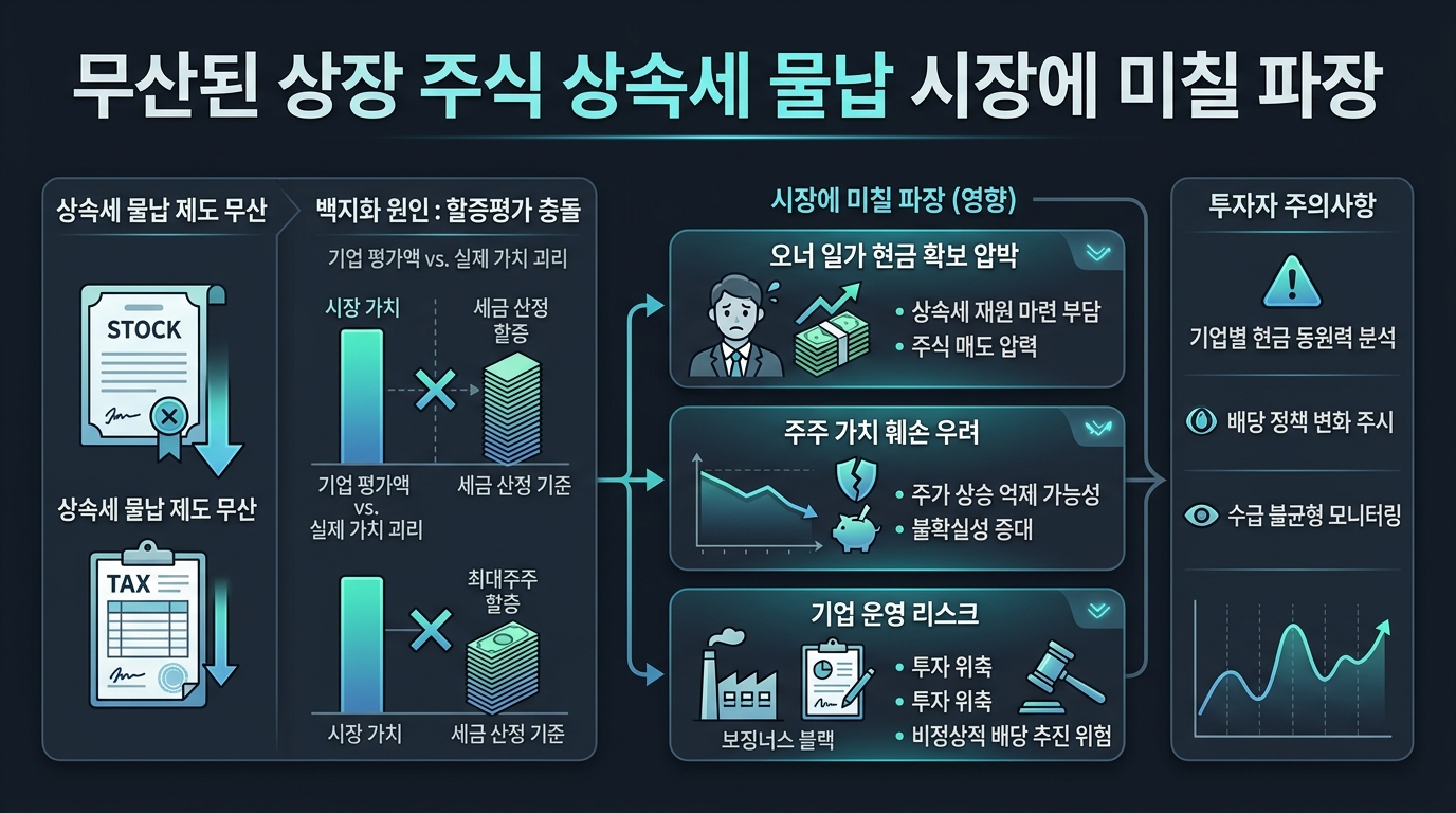 무산된 상장 주식 상속세 물납, 시장에 미칠 파장