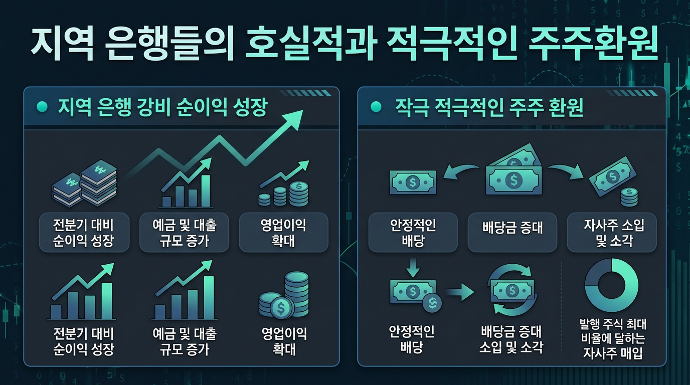 지역 은행들의 호실적과 적극적인 주주환원