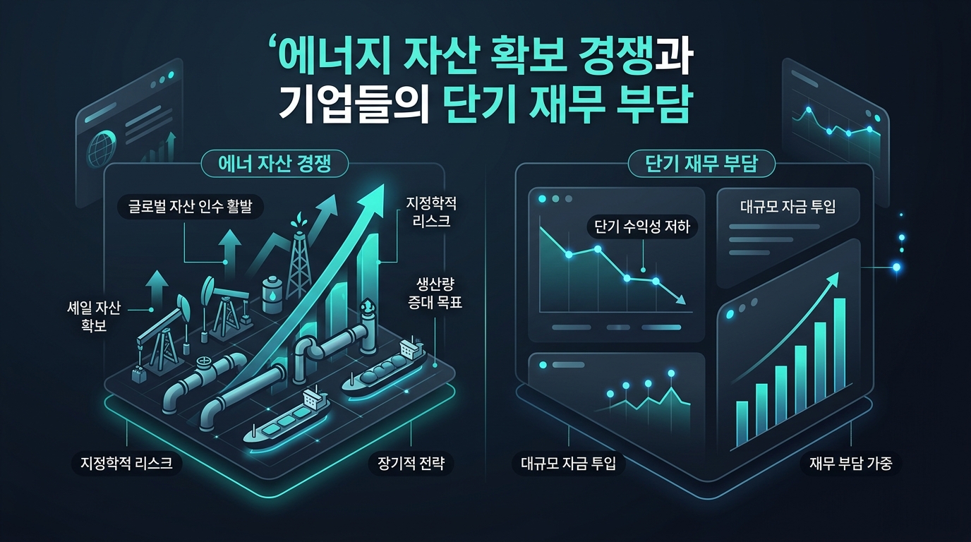 에너지 자산 확보 경쟁과 기업들의 단기 재무 부담