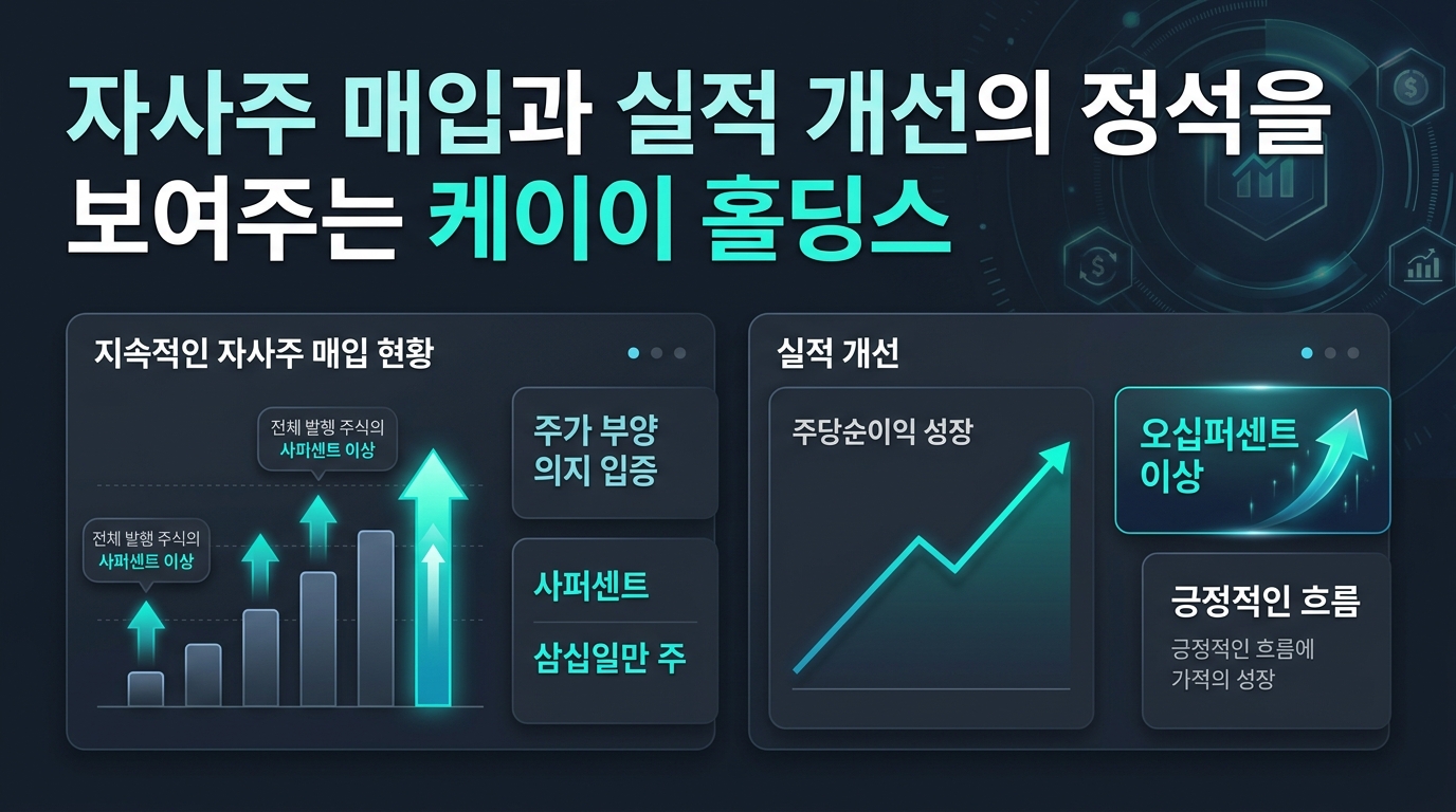 자사주 매입과 실적 개선의 정석을 보여주는 케이이 홀딩스