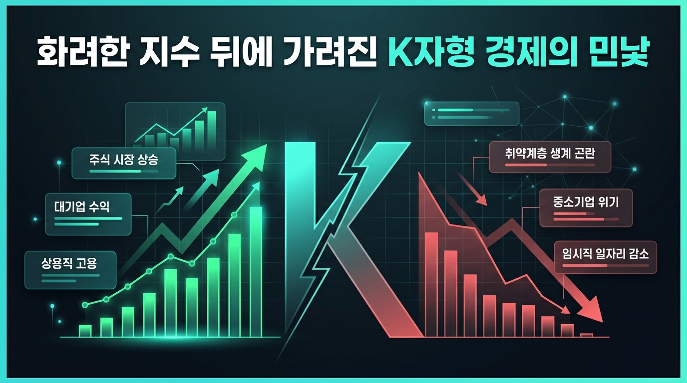 화려한 지수 뒤에 가려진 K자형 경제의 민낯