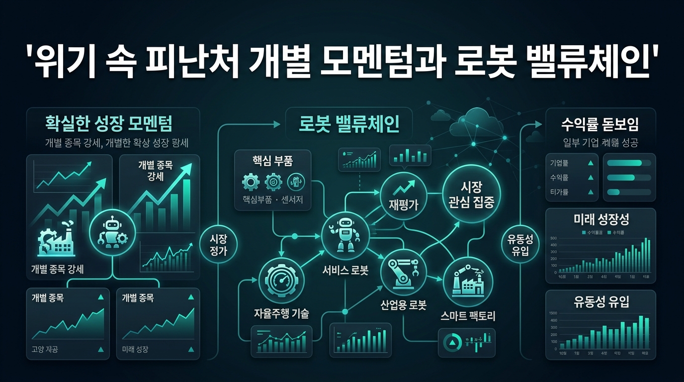 위기 속 피난처 개별 모멘텀과 로봇 밸류체인