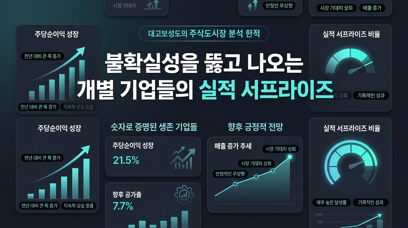불확실성을 뚫고 나오는 개별 기업들의 실적 서프라이즈