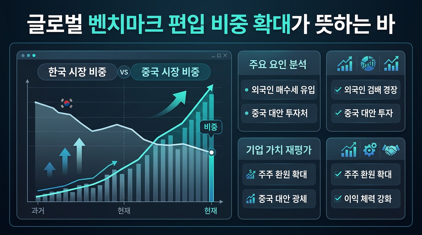 글로벌 벤치마크 편입 비중 확대가 뜻하는 바
