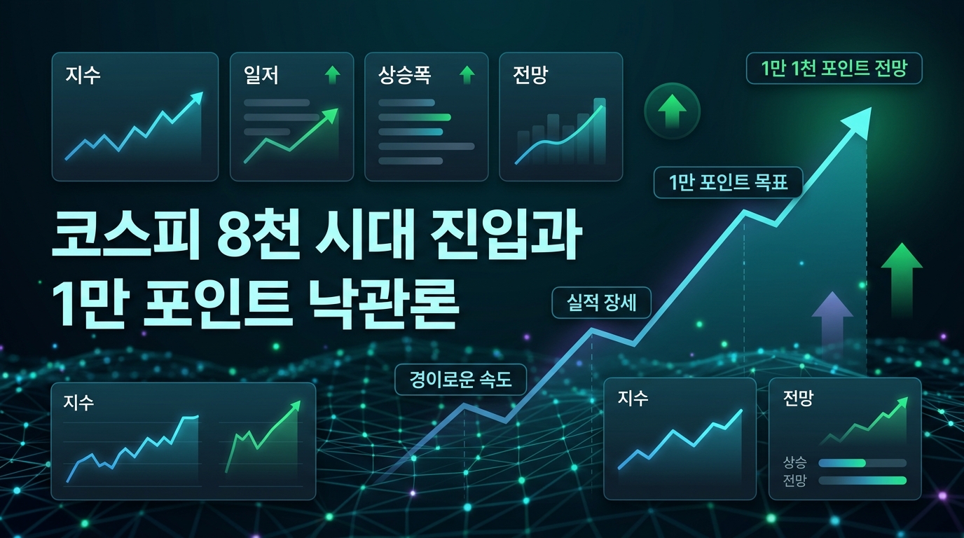코스피 8천 시대 진입과 1만 포인트 낙관론