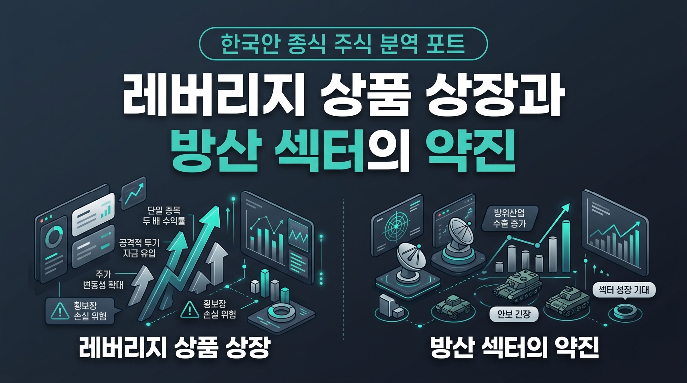 레버리지 상품 상장과 방산 섹터의 약진