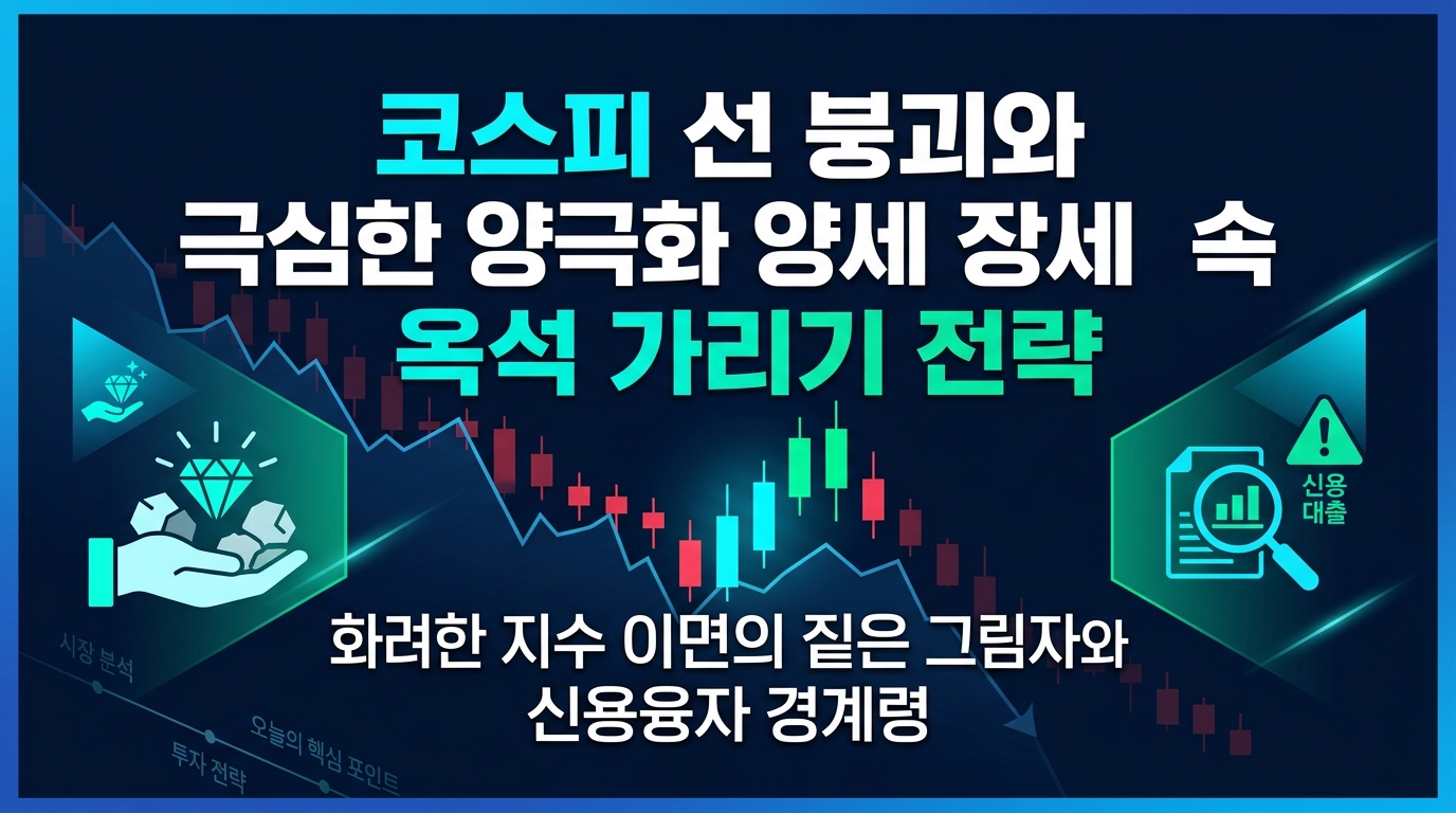 코스피 7200선 붕괴와 극심한 양극화 장세 속 옥석 가리기 전략
