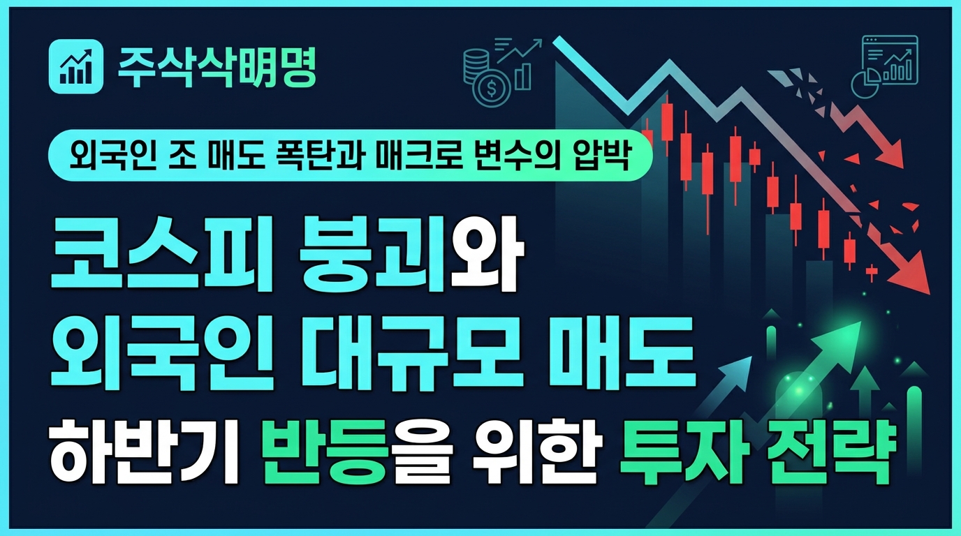 코스피 7300 붕괴와 외국인 대규모 매도, 하반기 반등을 위한 투자 전략