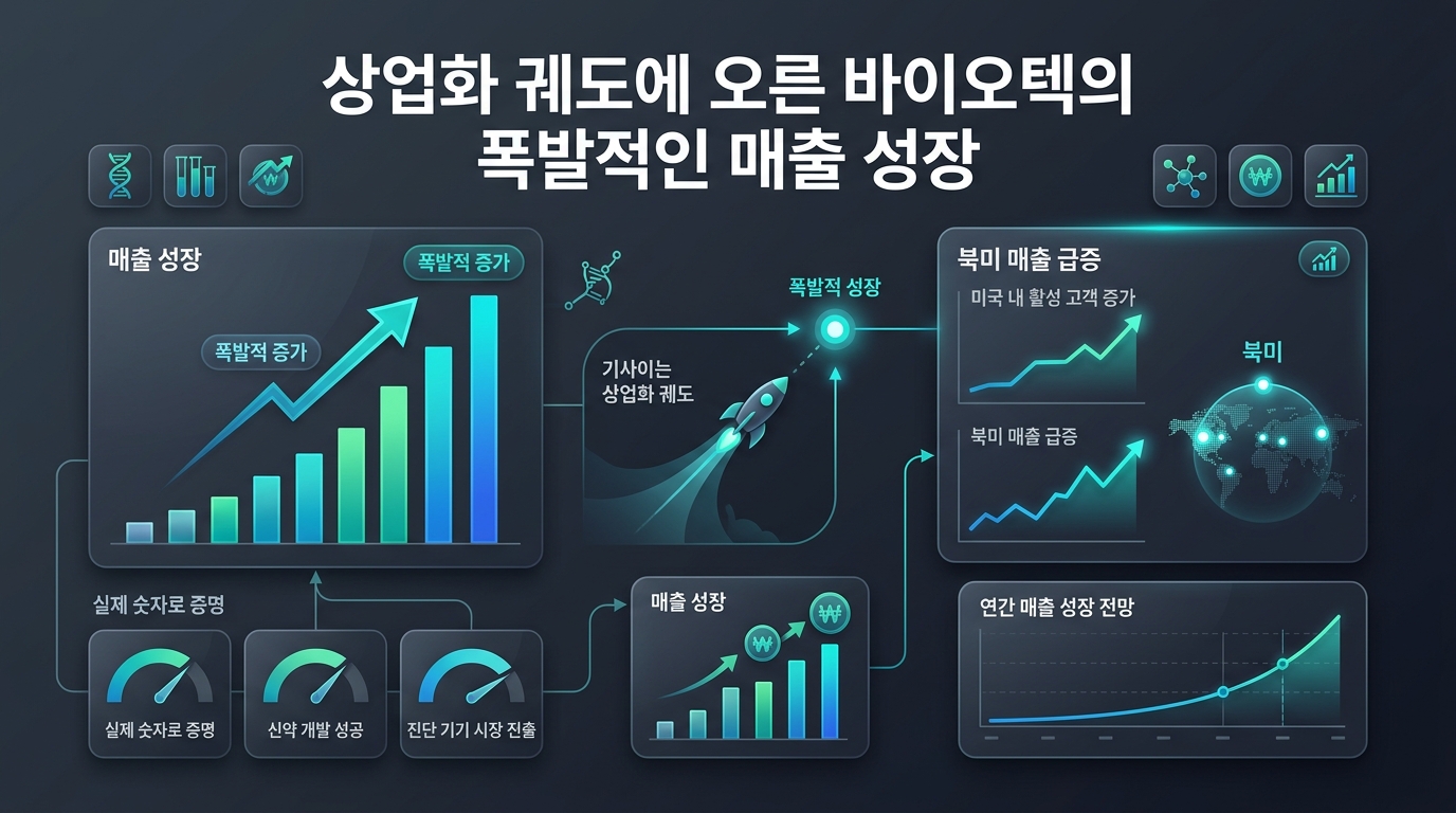 상업화 궤도에 오른 바이오텍의 폭발적인 매출 성장
