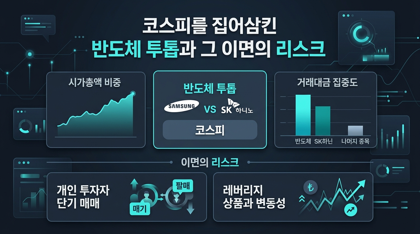 코스피를 집어삼킨 반도체 투톱과 그 이면의 리스크