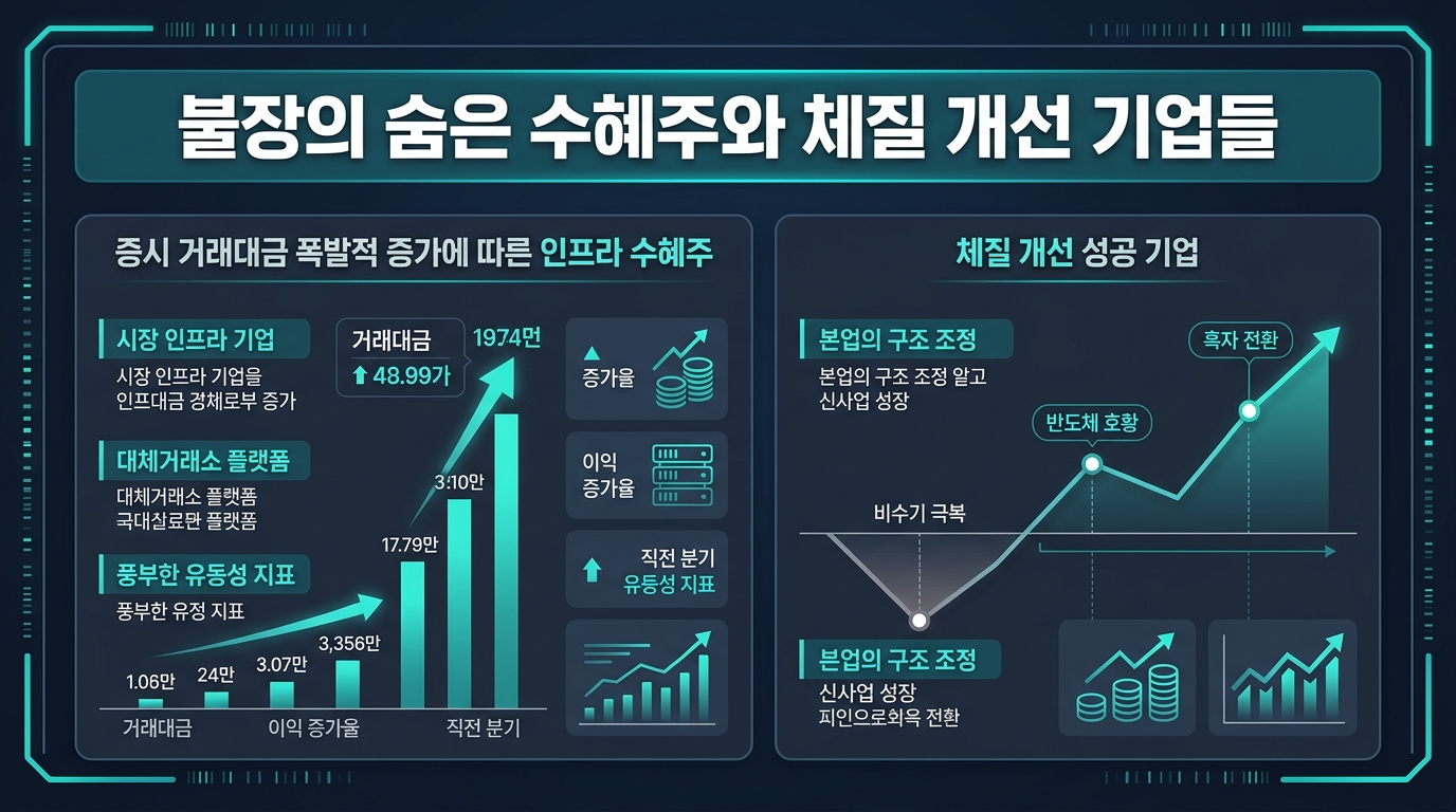 불장의 숨은 수혜주와 체질 개선 기업들