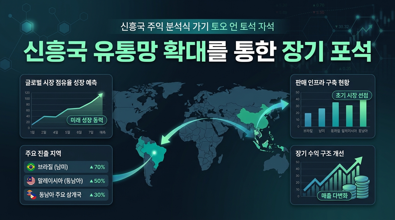 신흥국 유통망 확대를 통한 장기 포석