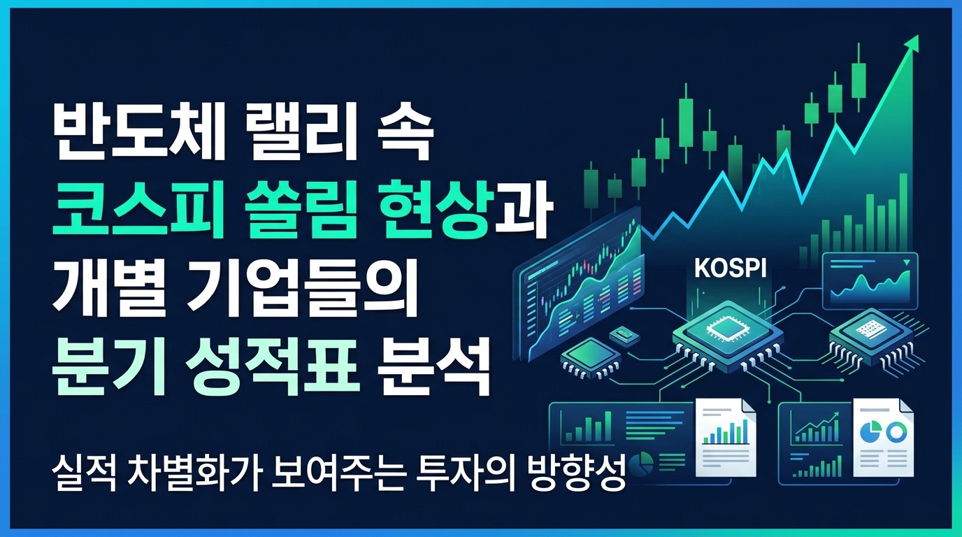 반도체 랠리 속 코스피 쏠림 현상과 개별 기업들의 1분기 성적표 분석