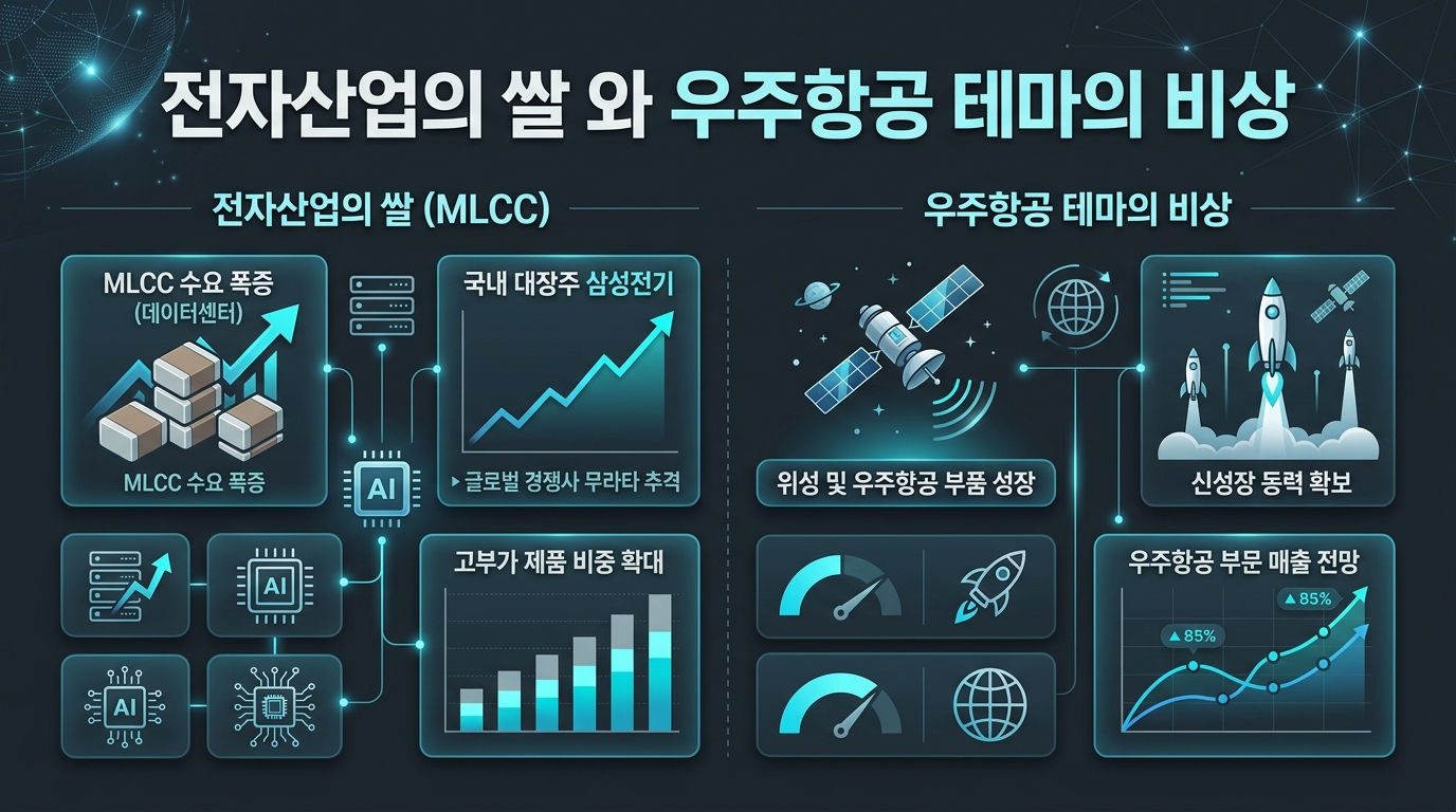 전자산업의 쌀 MLCC와 우주항공 테마의 비상
