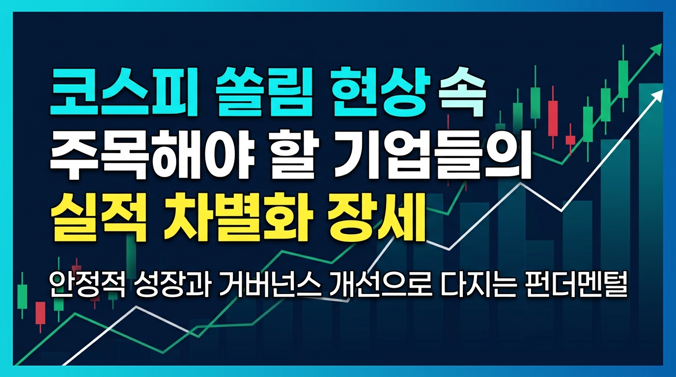 코스피 쏠림 현상 속 주목해야 할 기업들의 실적 차별화 장세