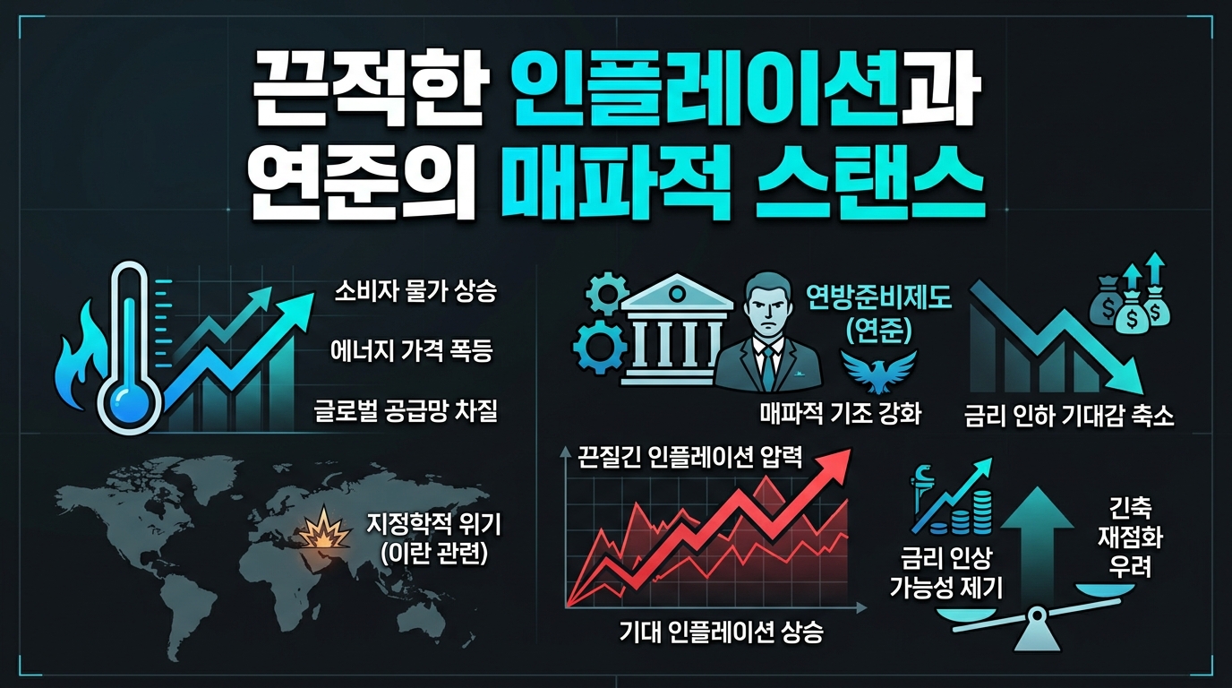 끈적한 인플레이션과 연준의 매파적 스탠스
