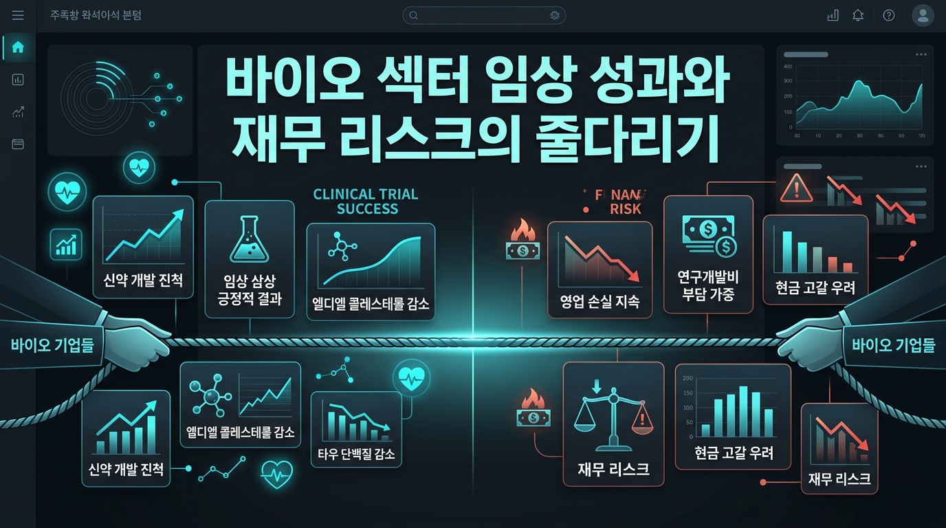 바이오 섹터 임상 성과와 재무 리스크의 줄다리기