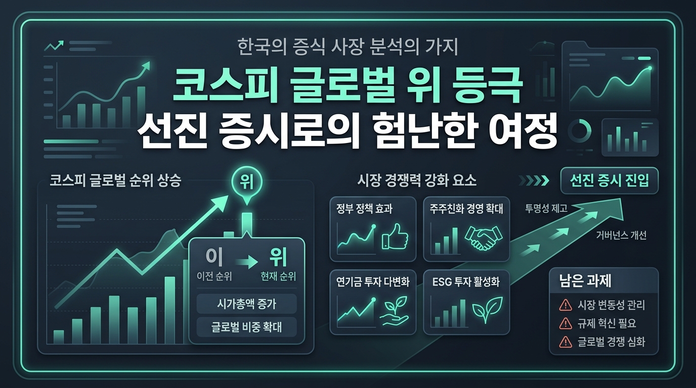 코스피 글로벌 7위 등극, 선진 증시로의 험난한 여정