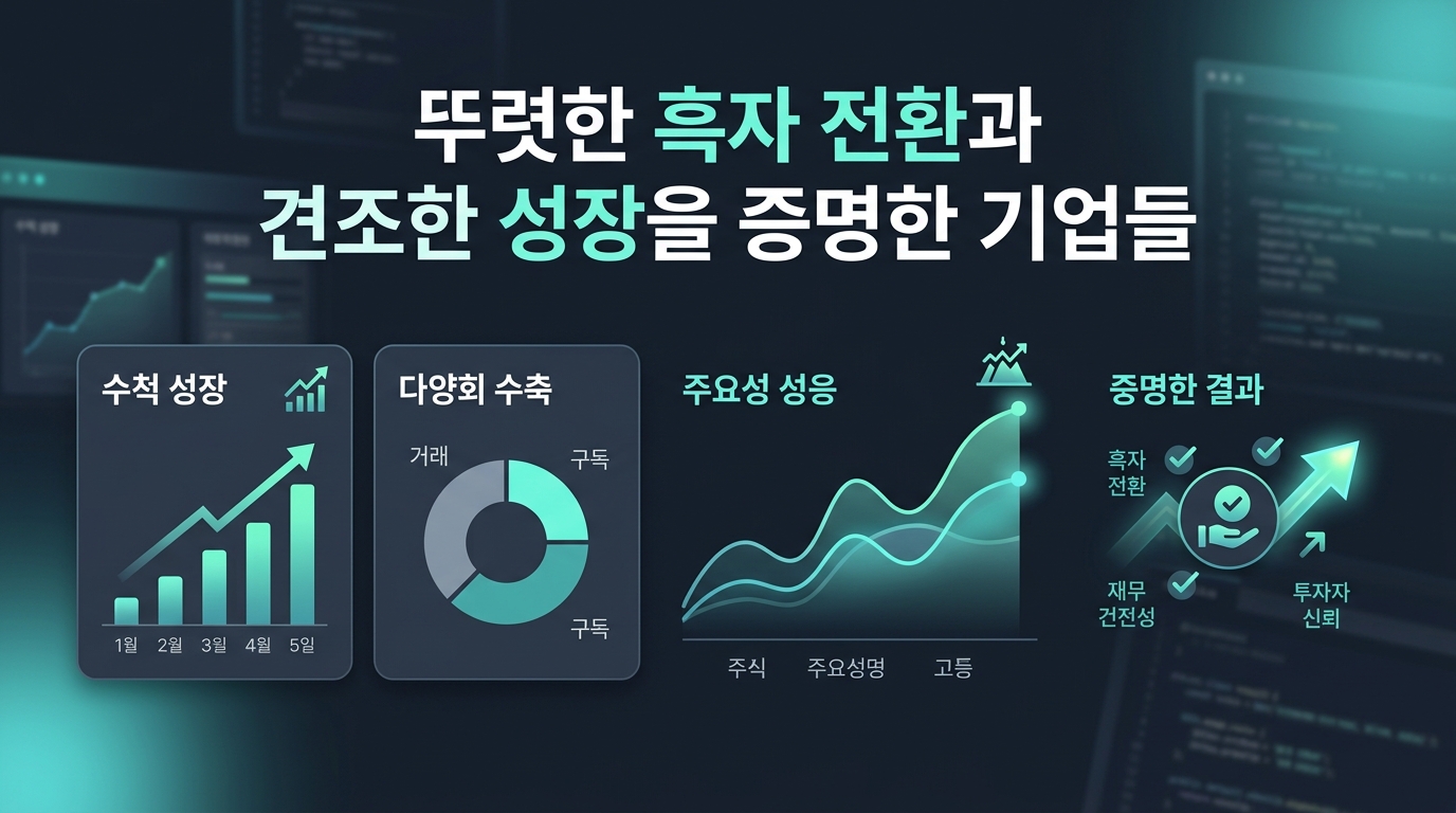 뚜렷한 흑자 전환과 견조한 성장을 증명한 기업들