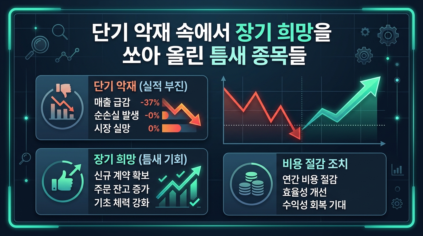 단기 악재 속에서 장기 희망을 쏘아 올린 틈새 종목들