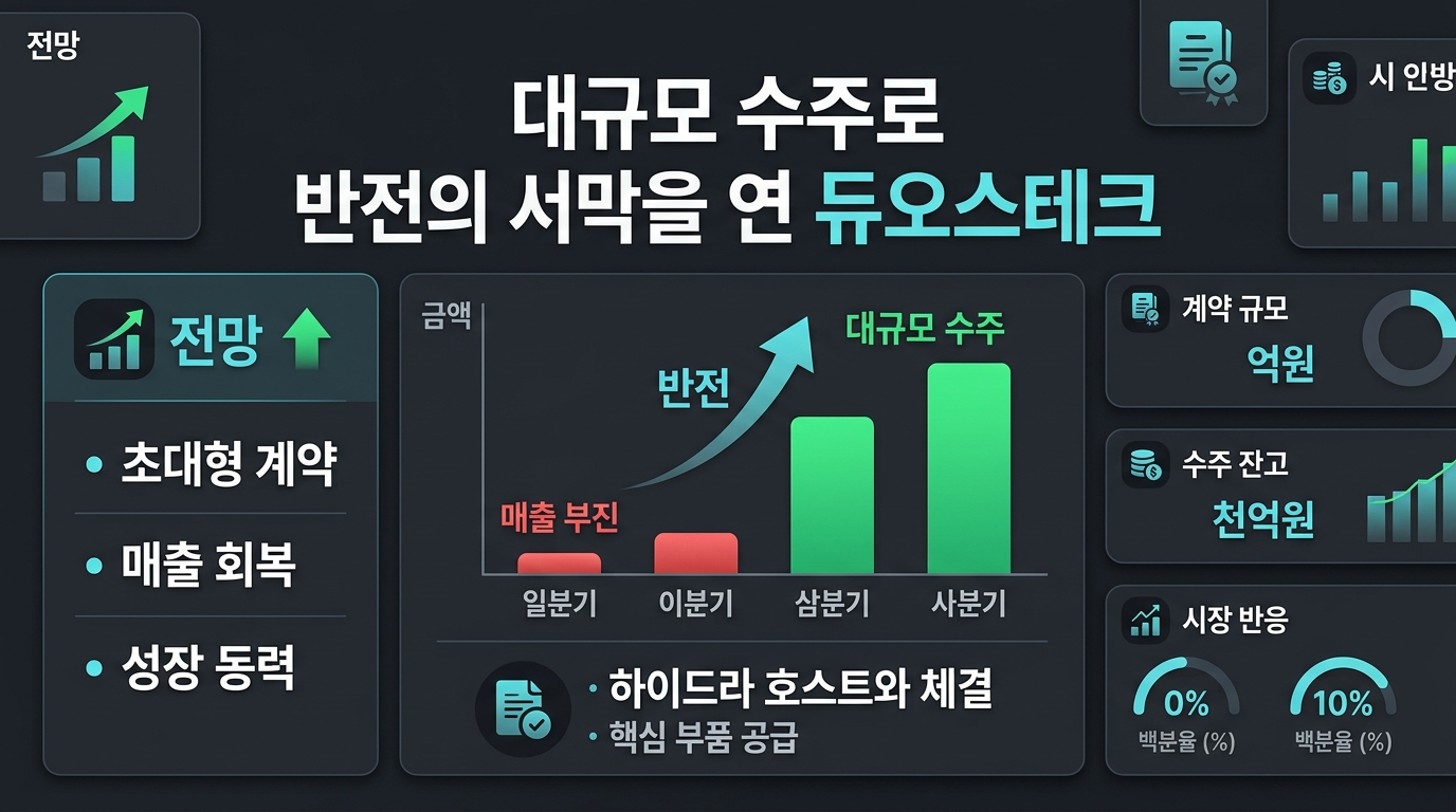 대규모 수주로 반전의 서막을 연 듀오스테크