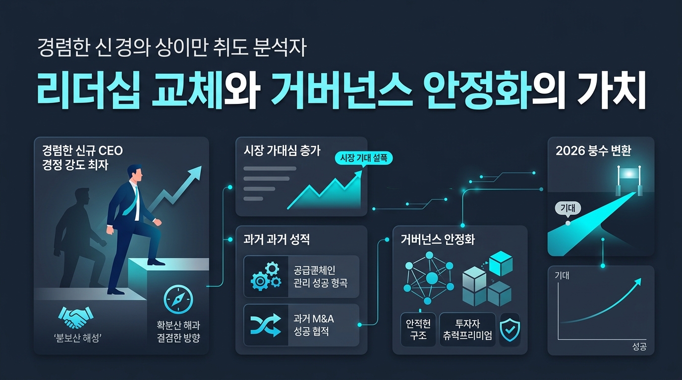 리더십 교체와 거버넌스 안정화의 가치