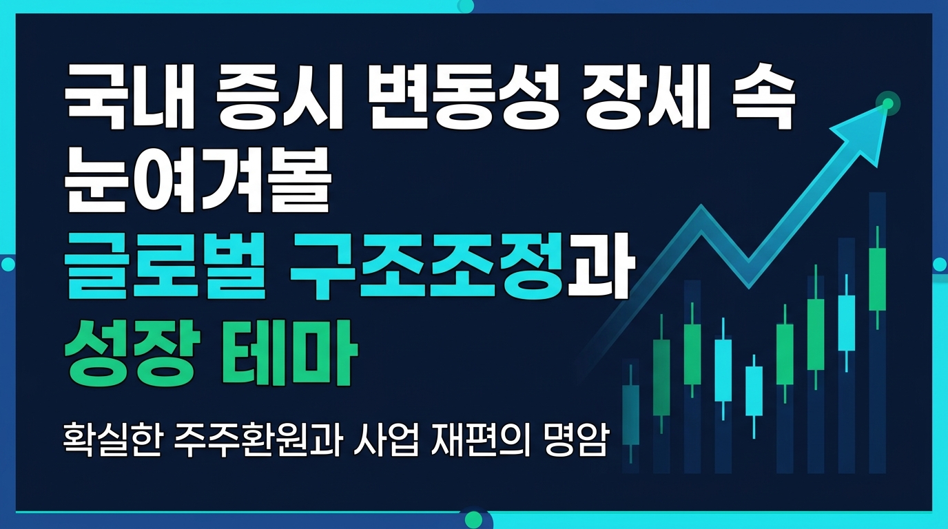 국내 증시 변동성 장세 속 눈여겨볼 글로벌 구조조정과 성장 테마
