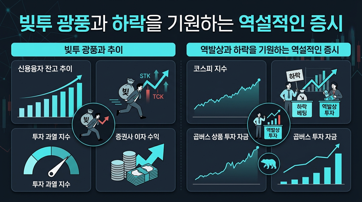 빚투 광풍과 하락을 기원하는 역설적인 증시