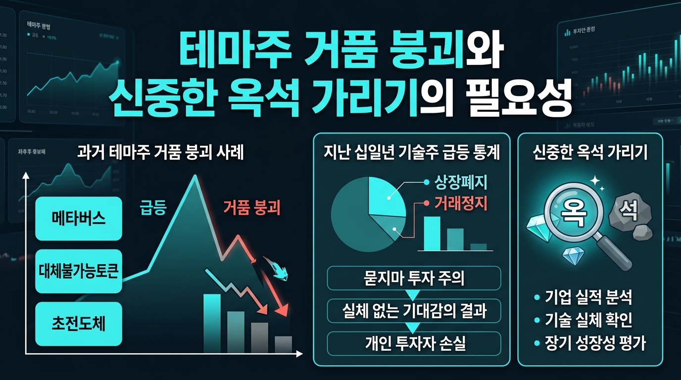 테마주 거품 붕괴와 신중한 옥석 가리기의 필요성