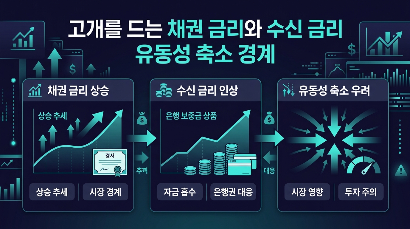 고개를 드는 채권 금리와 수신 금리, 유동성 축소 경계