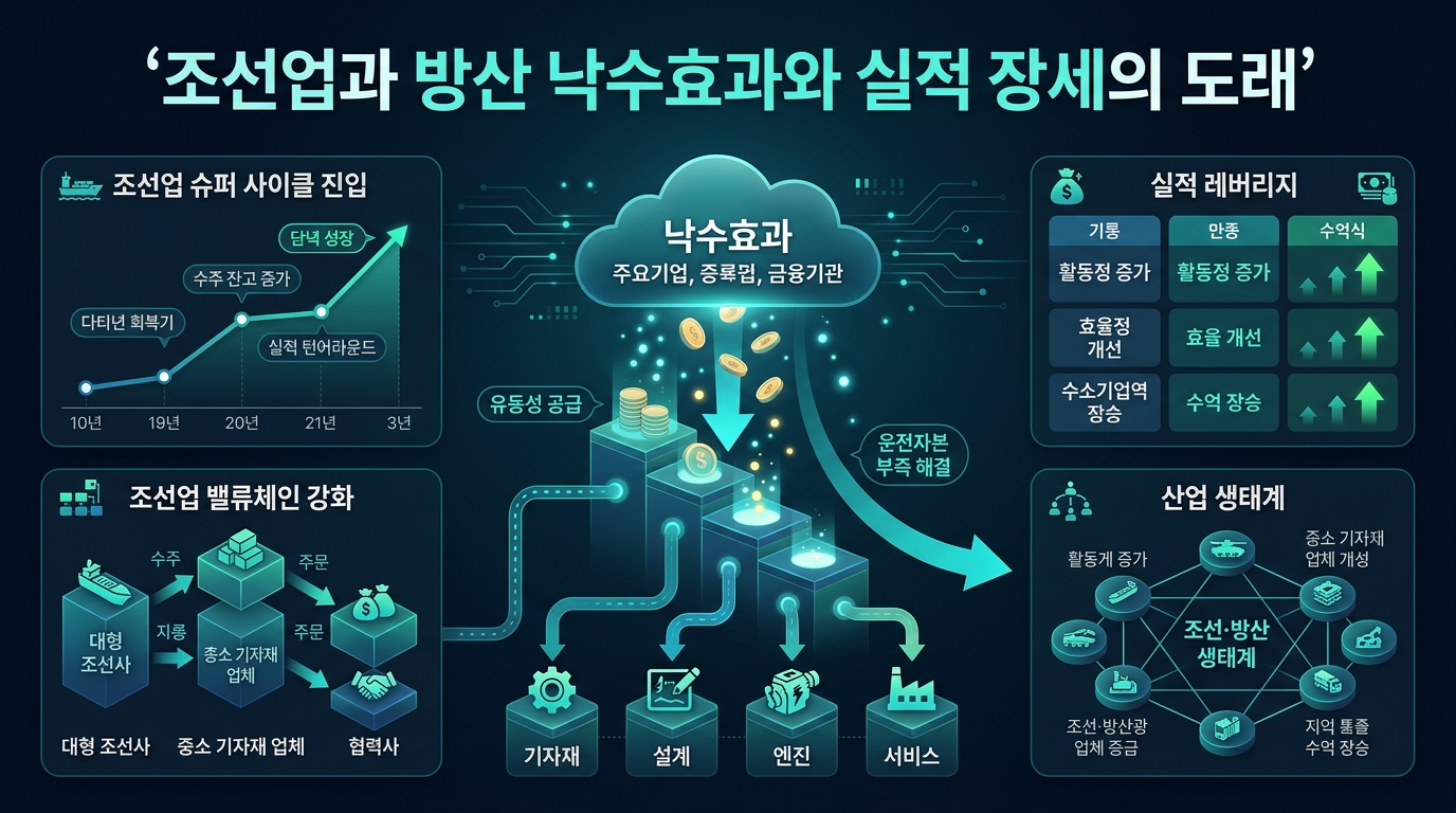 조선업과 방산, 낙수효과와 실적 장세의 도래