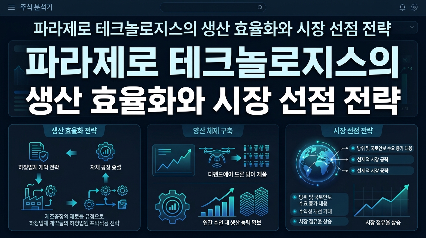 파라제로 테크놀로지스의 생산 효율화와 시장 선점 전략