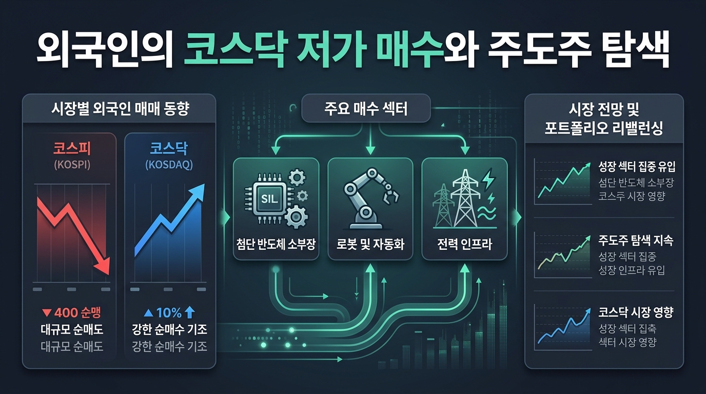외국인의 코스닥 저가 매수와 주도주 탐색