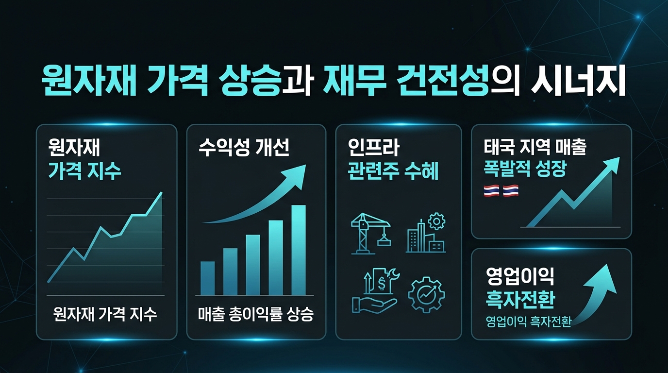 원자재 가격 상승과 재무 건전성의 시너지
