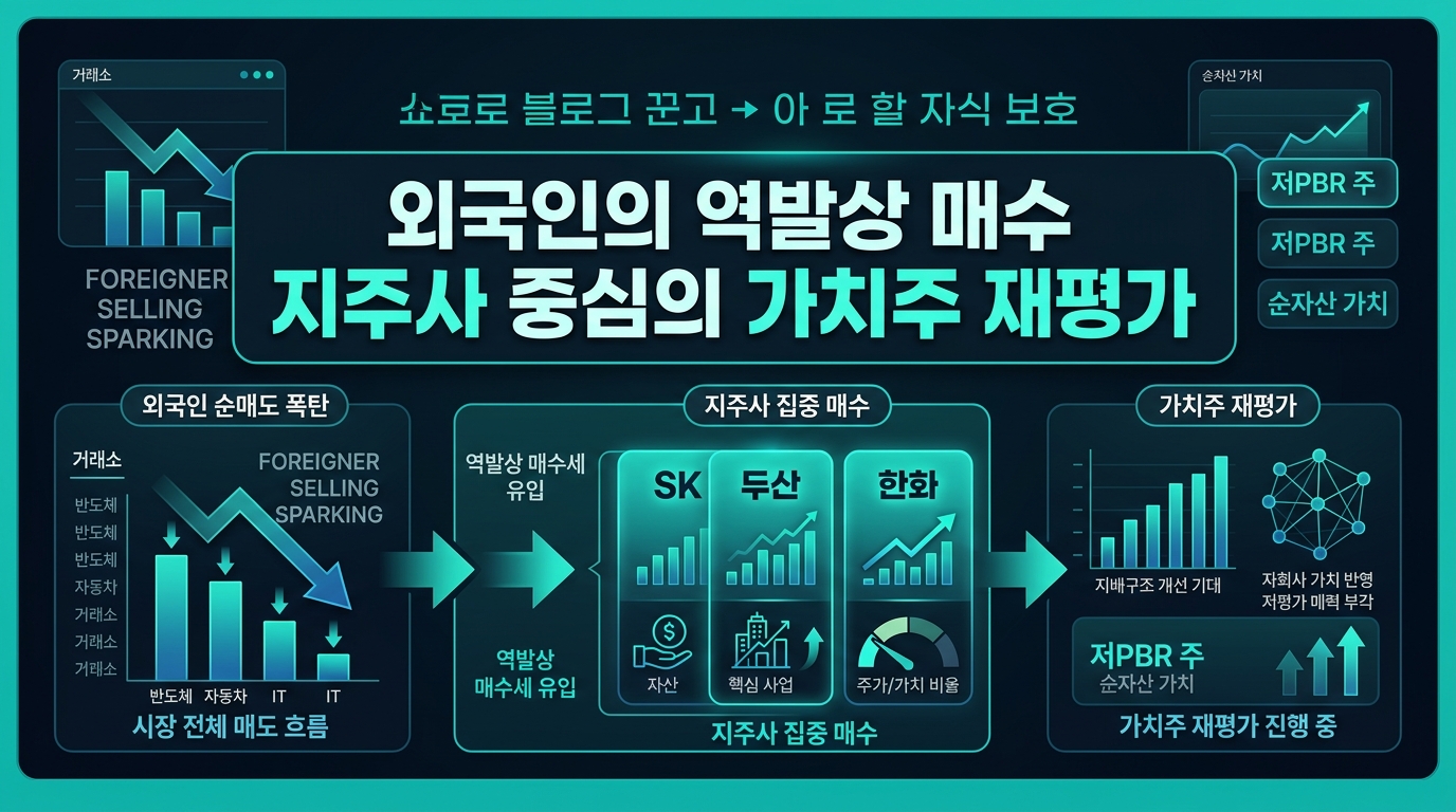 외국인의 역발상 매수, 지주사 중심의 가치주 재평가