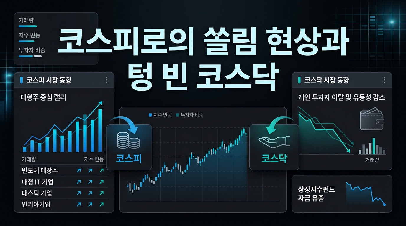 코스피로의 쏠림 현상과 텅 빈 코스닥