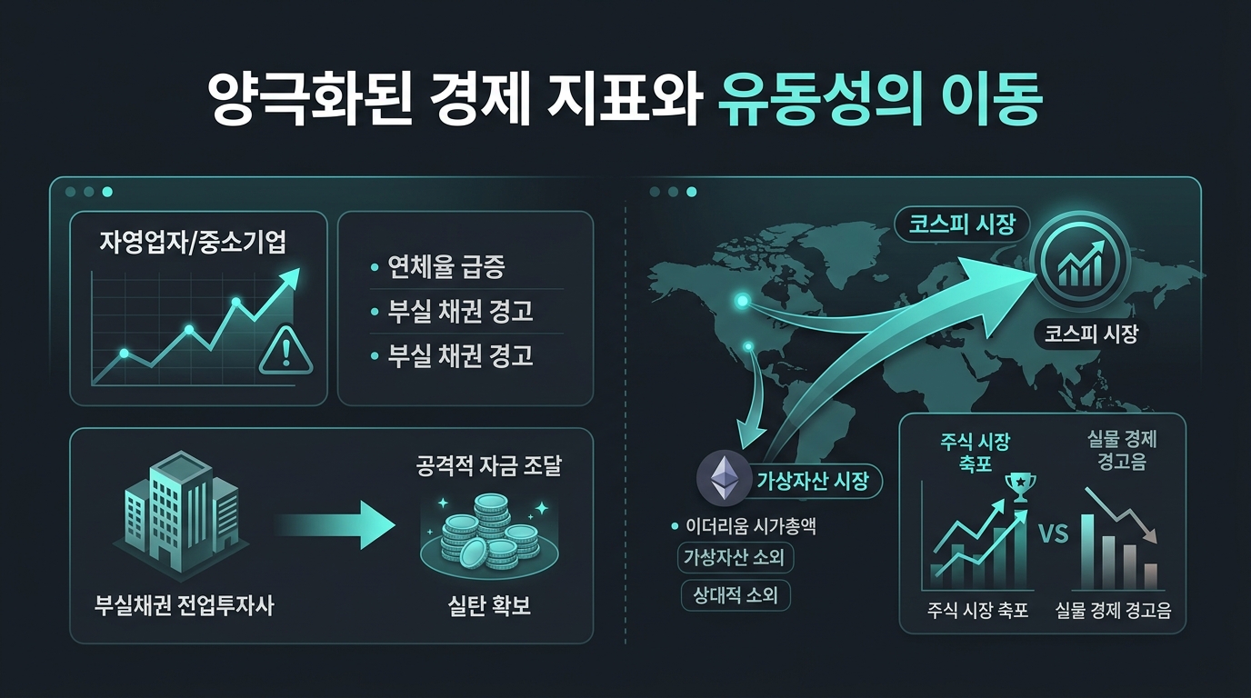 양극화된 경제 지표와 유동성의 이동