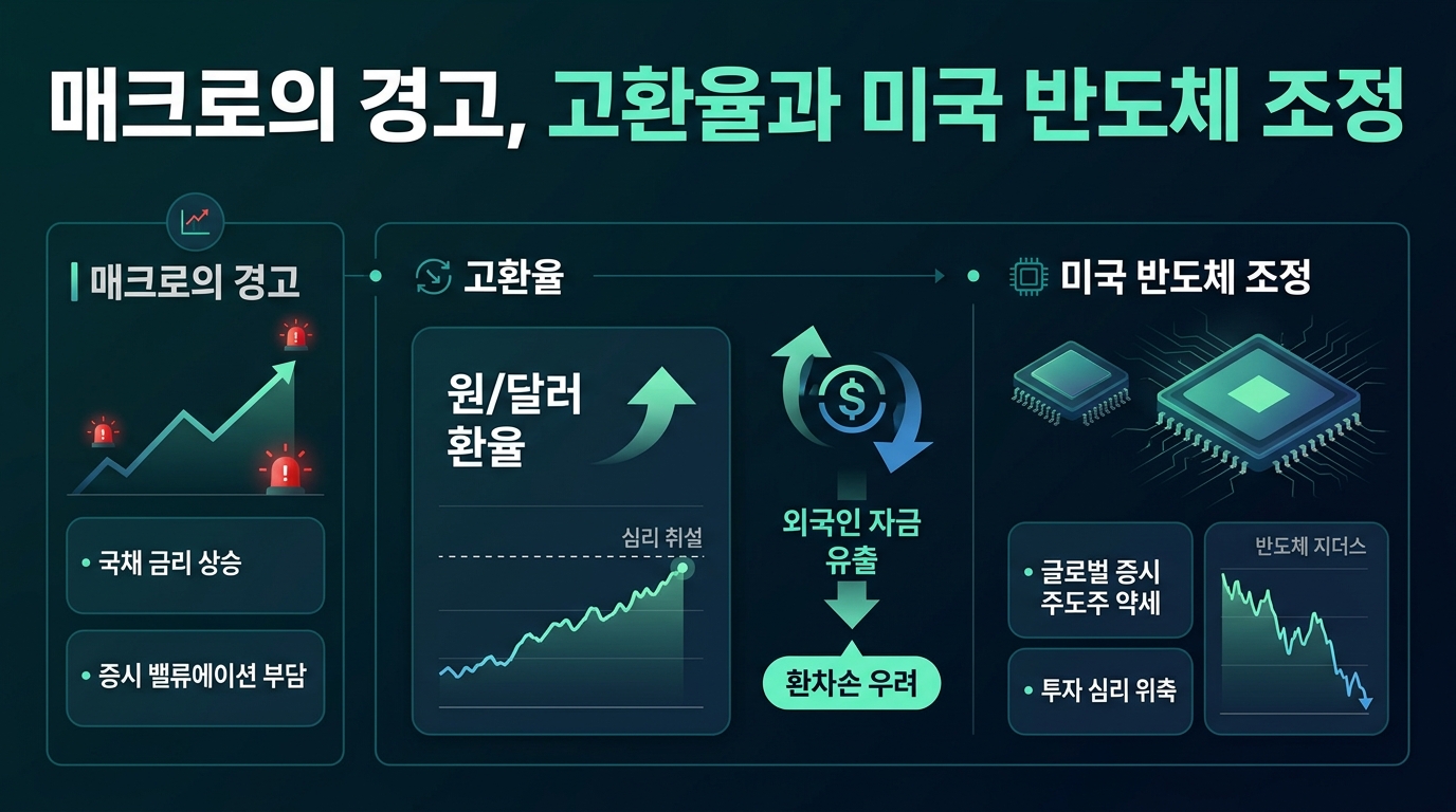 매크로의 경고, 고환율과 미국 반도체 조정