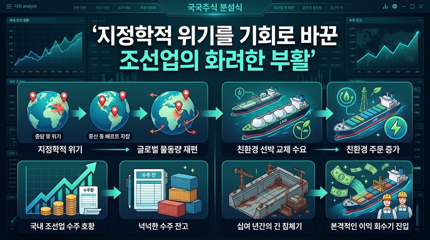 지정학적 위기를 기회로 바꾼 조선업의 화려한 부활