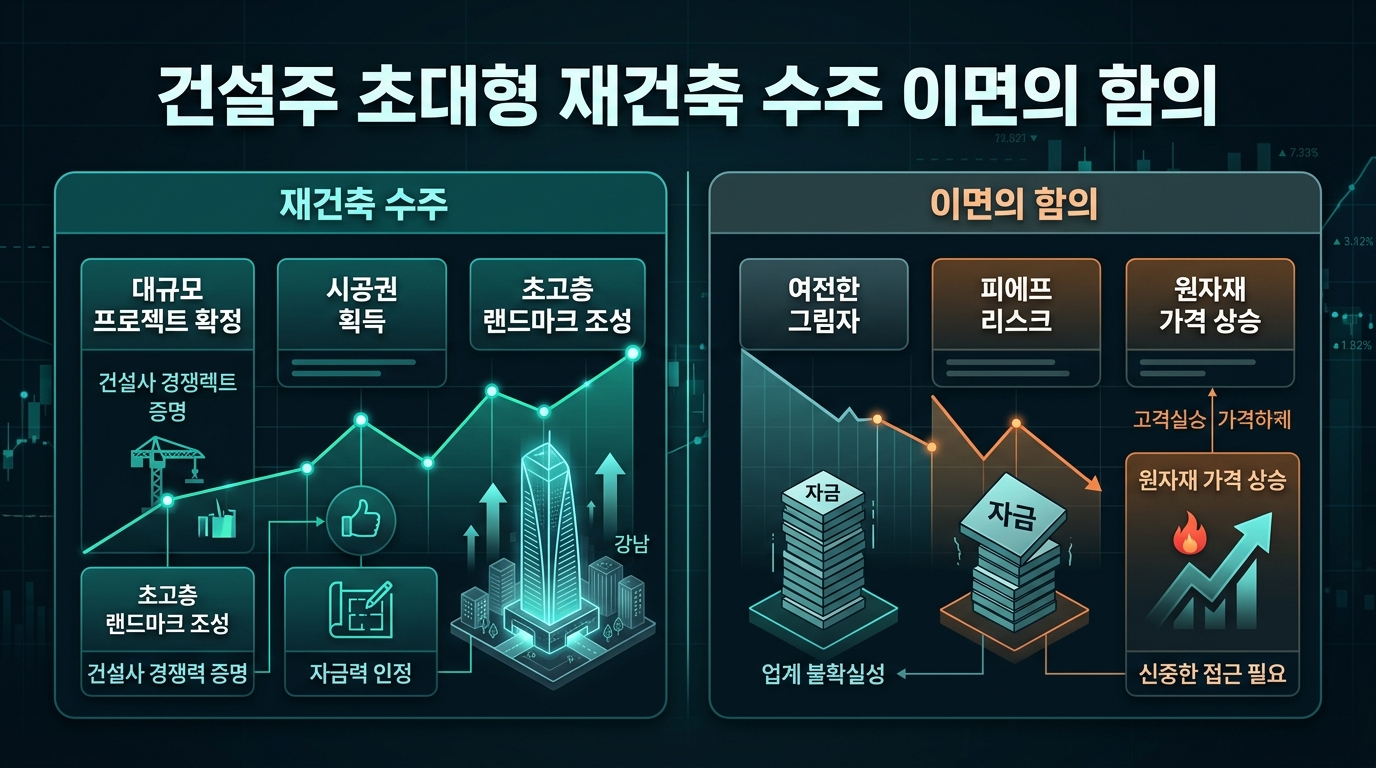 건설주 초대형 재건축 수주 이면의 함의