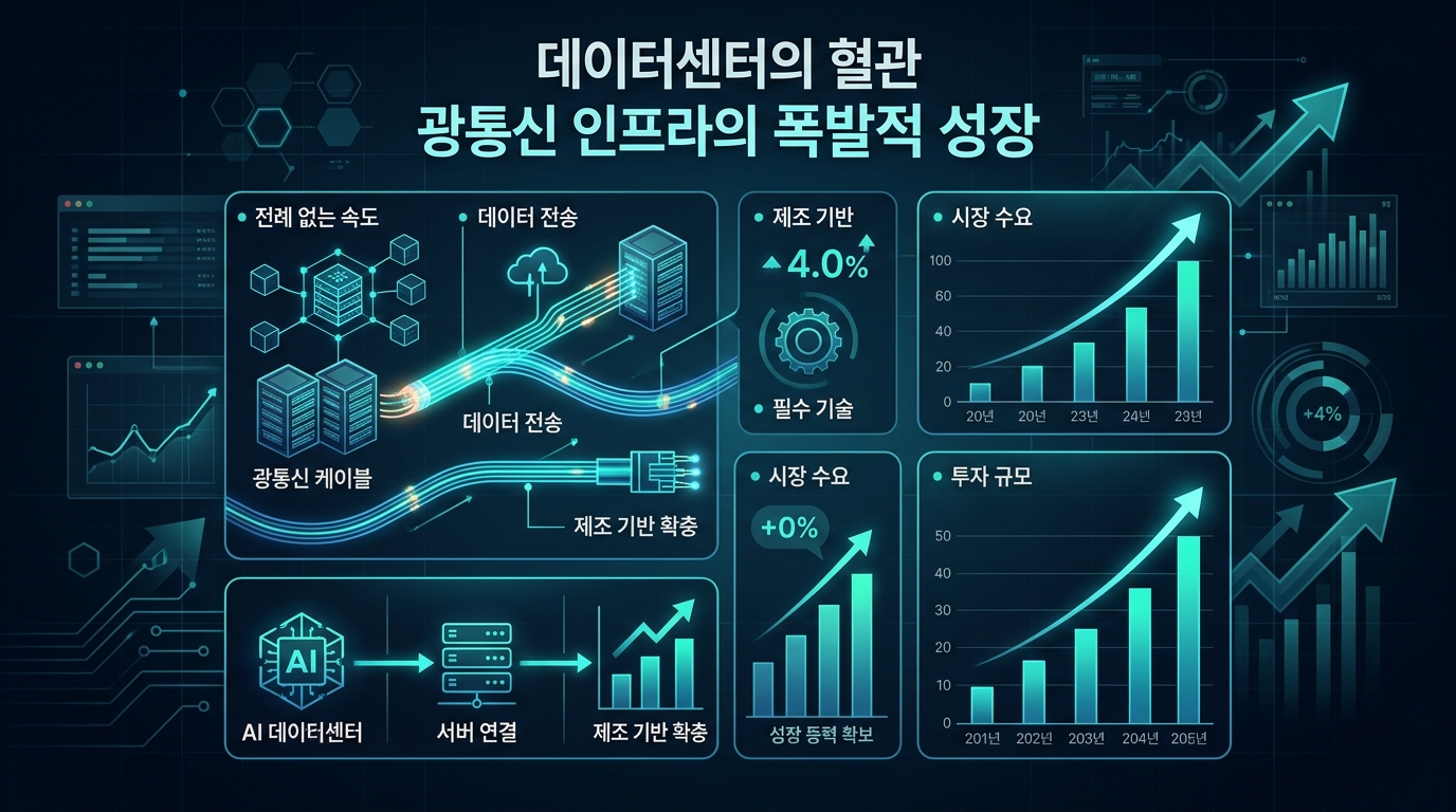 AI 데이터센터의 혈관 광통신 인프라의 폭발적 성장