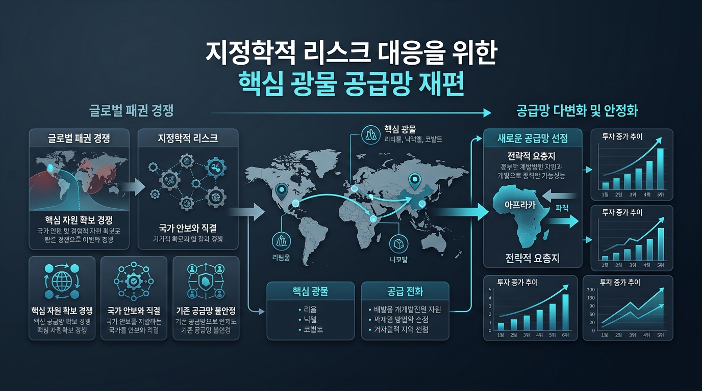 지정학적 리스크 대응을 위한 핵심 광물 공급망 재편