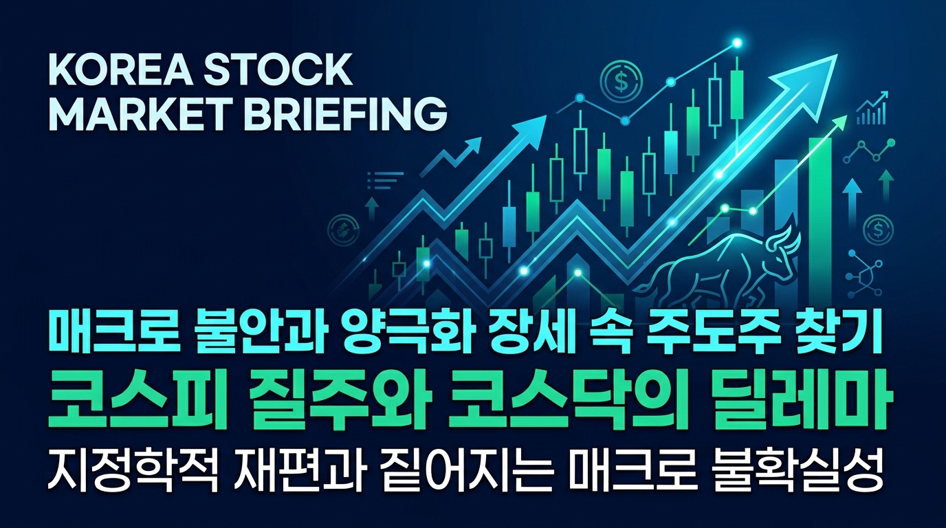 매크로 불안과 양극화 장세 속 주도주 찾기: 코스피 질주와 코스닥의 딜레마