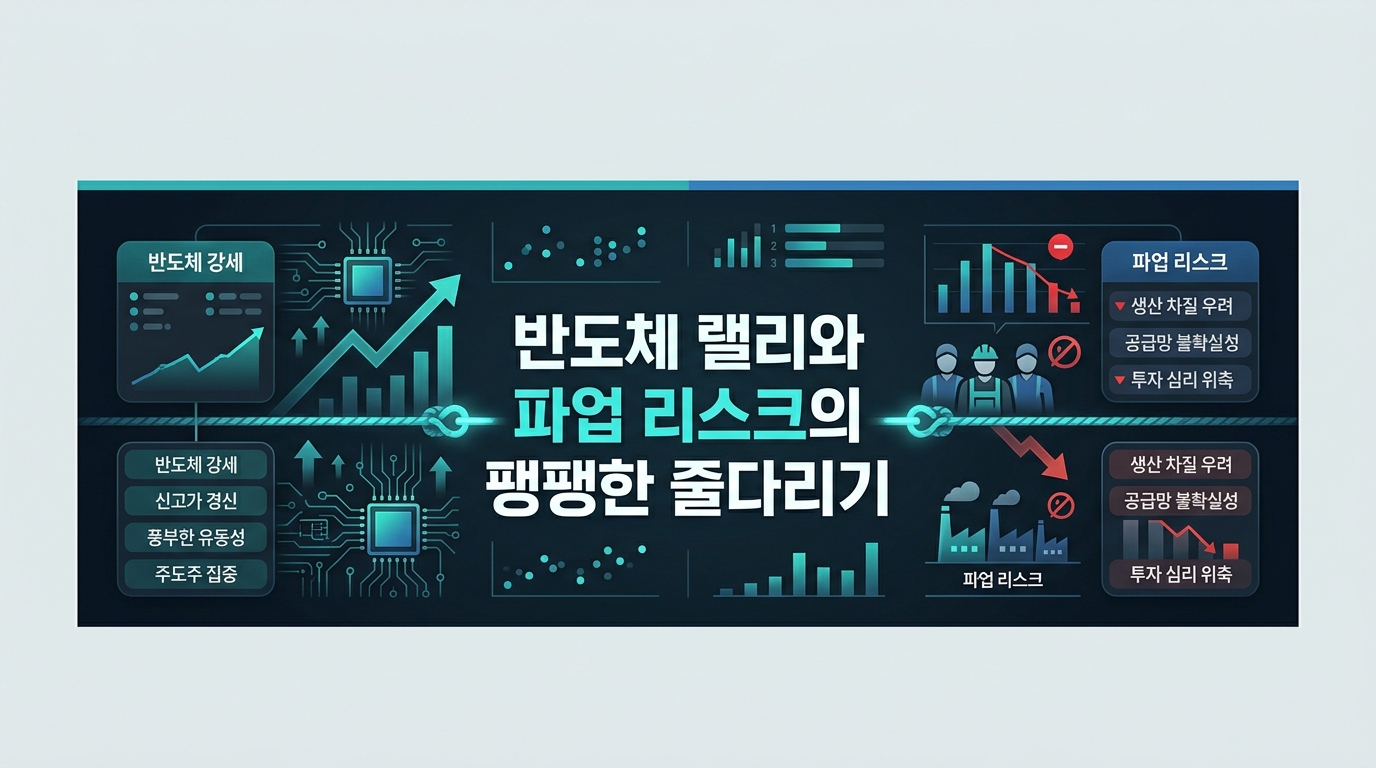 반도체 랠리와 파업 리스크의 팽팽한 줄다리기