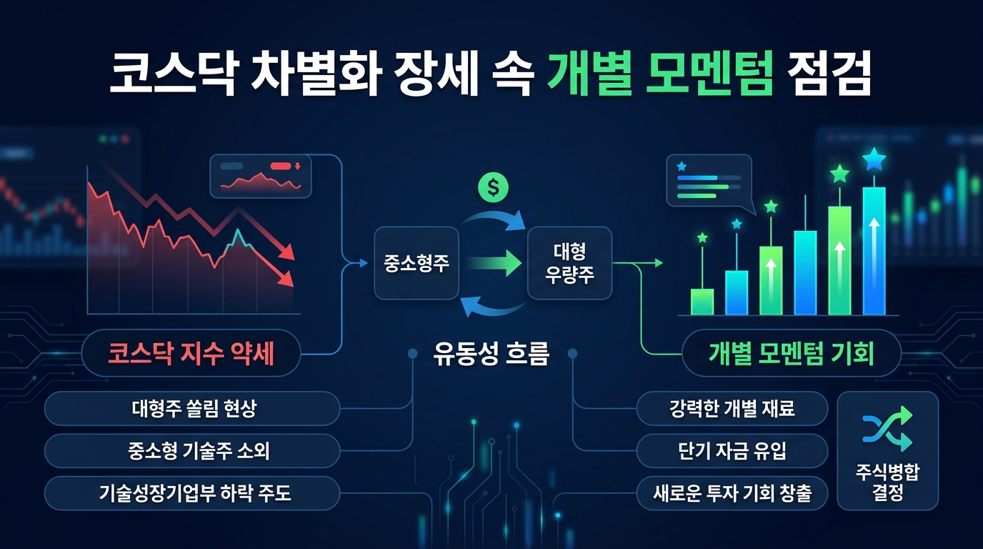 코스닥 차별화 장세 속 개별 모멘텀 점검