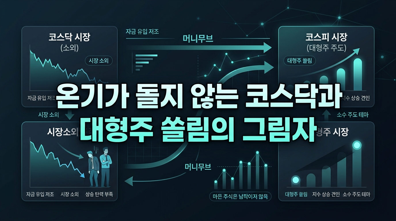 온기가 돌지 않는 코스닥과 대형주 쏠림의 그림자