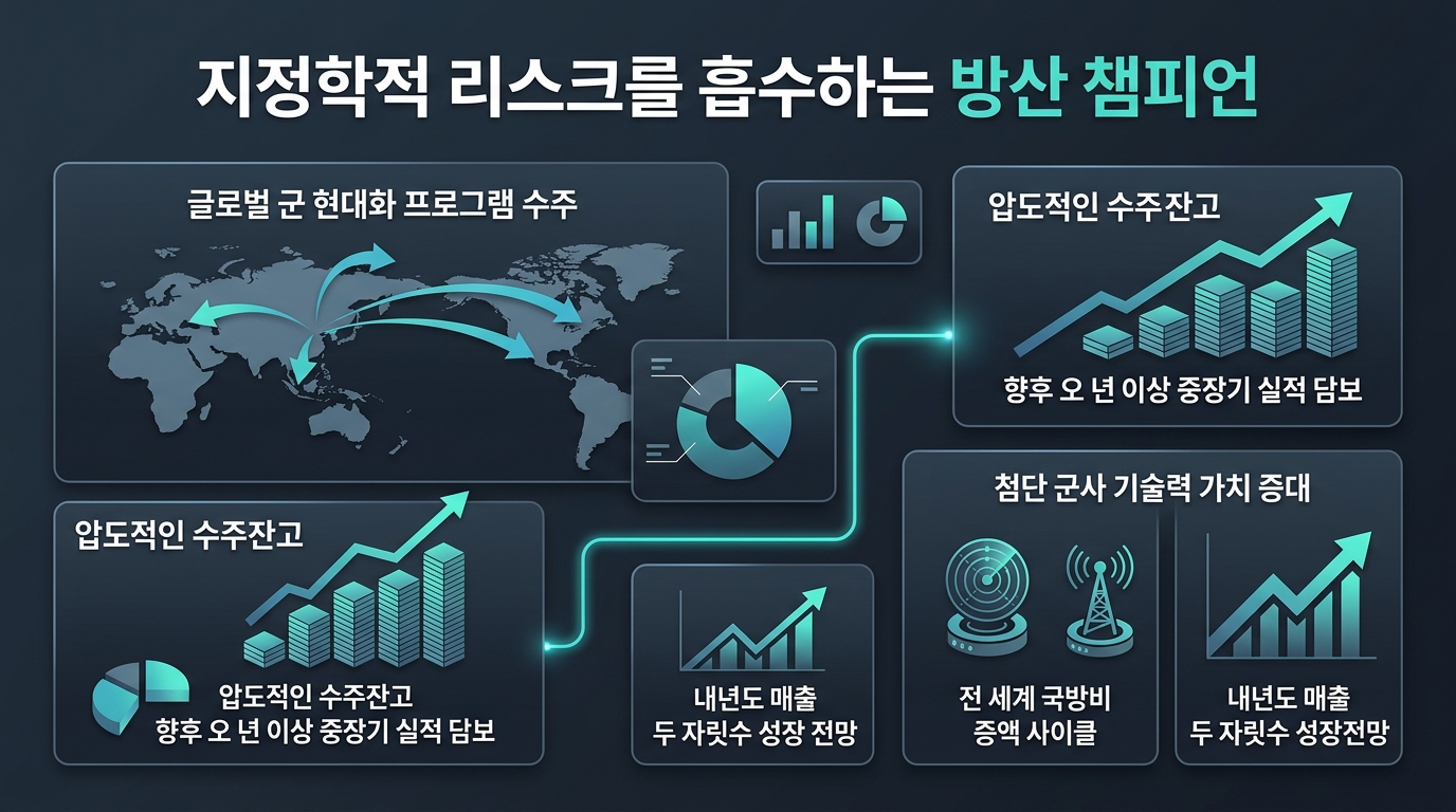 지정학적 리스크를 흡수하는 방산 챔피언