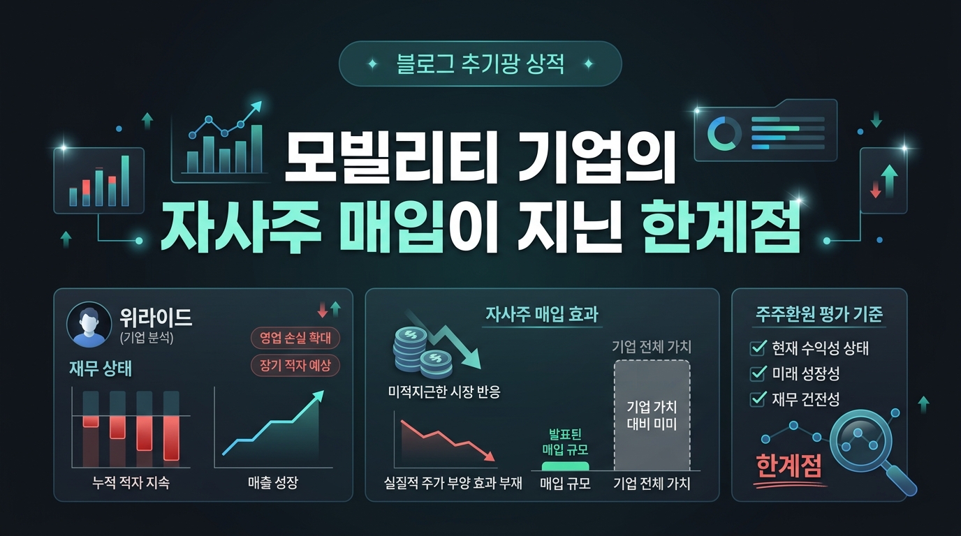 모빌리티 기업의 자사주 매입이 지닌 한계점