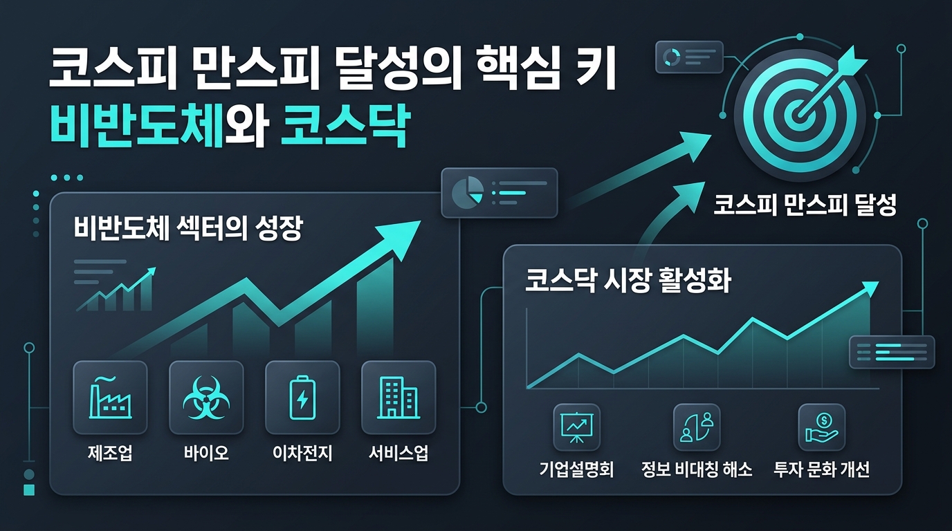 코스피 만스피 달성의 핵심 키, 비반도체와 코스닥