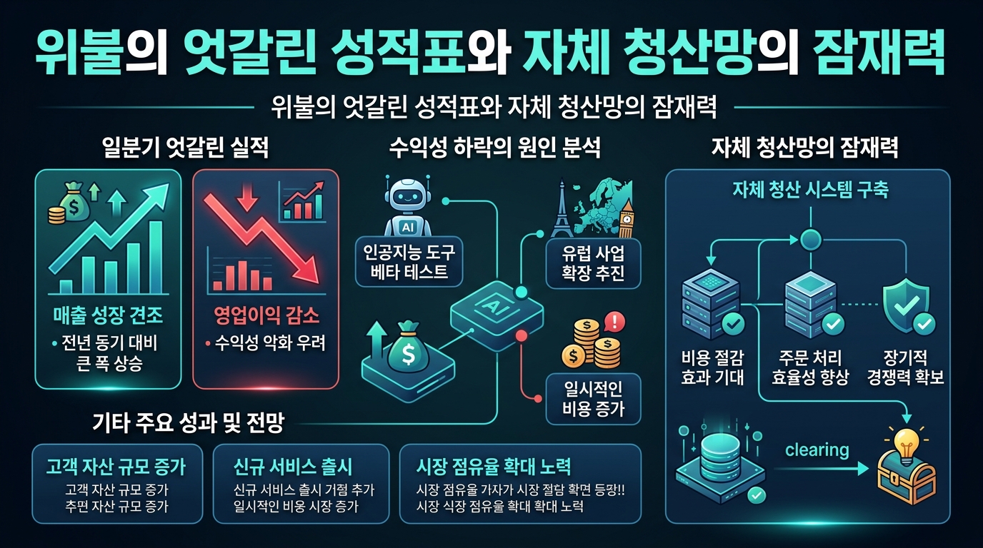 위불의 엇갈린 성적표와 자체 청산망의 잠재력